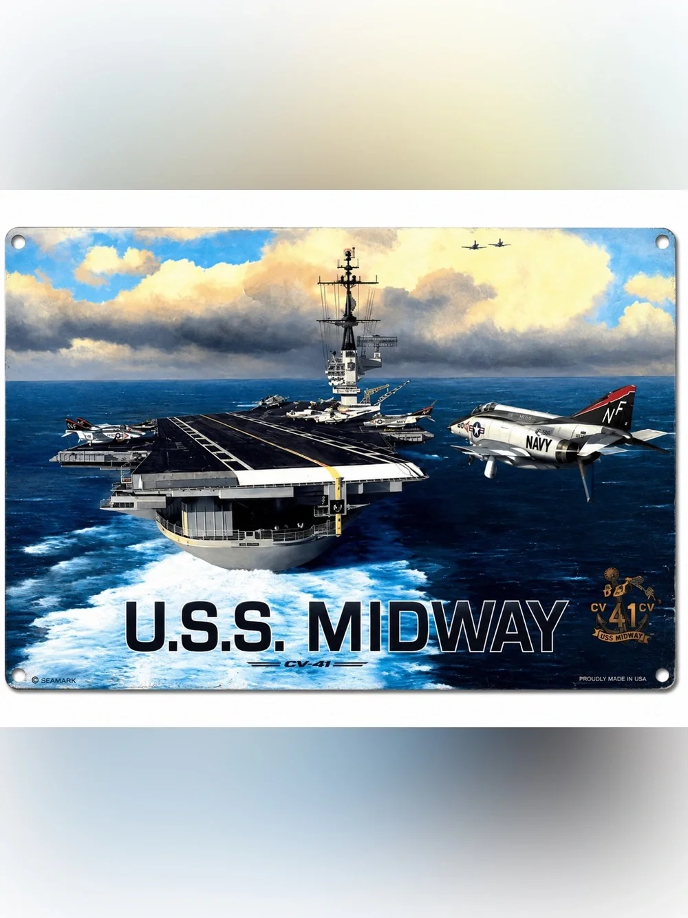 NEW Heavy Duty Steel U.S.S. Midway Navy Metal Sign